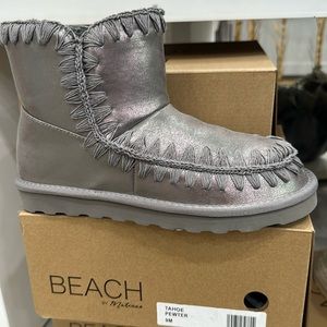 Beach by Matisse Pewter Tahoe Fuzzy Slipon Boots New in Box!